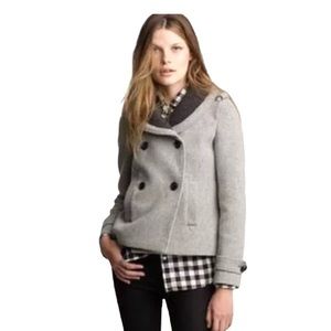 J CREW Stadium Cloth Nello Gori Sasha Pea Coat